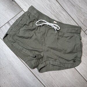 Roxy Womens XS Olive Green Cotton & Viscose Casual‎ Shorts